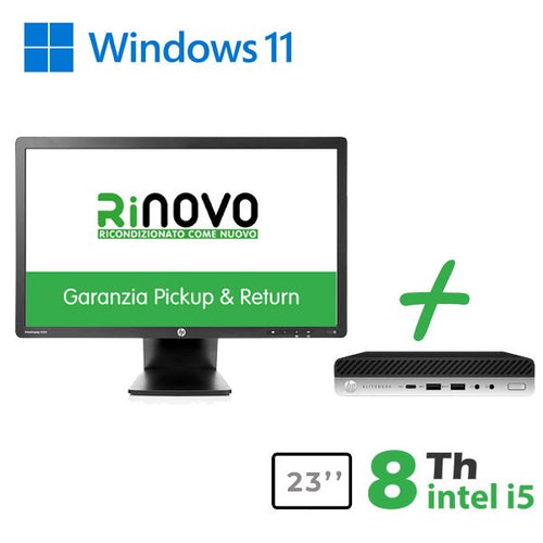 BUNDLE PC MINI HP 600-800 G4/G5 INTEL CORE I5-8GEN. + MONITOR HP 23 E231 (RNBUNDLE44) PICK & RETURN