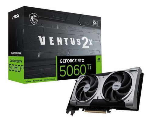 Scheda video MSI GeForce RTX 5060 Ti 8G Ventus 2X OC Plus - 128bit - 8GB GDDR7 - 1x Hdmi, 3x DisplayPort - 2602MHz - Pci-express