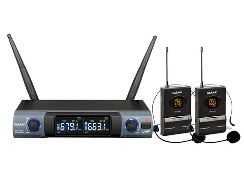 RADIOMICROFONO DOPPIO UHF AD ARCHETTO (SET 8302LAV)