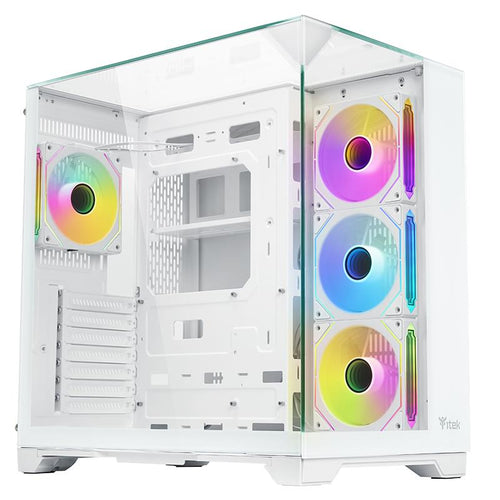 CASE GAMING DARK CAVE PANO - NO ALIMENTATORE - ARGB FAN - BIANCO (ITGCADCPAW)