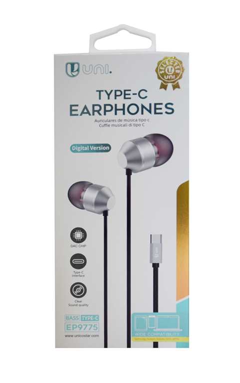 Cuffie Auricolari EP 9975S con Usb Type C - Colore Silver