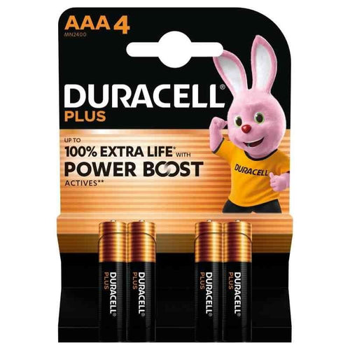 Confezione 4 batterie MINISTILO DURACELL PLUS POWERBOOST - Tipo MiniStilo AAA - 1.5v