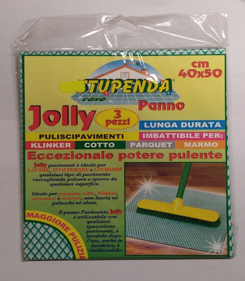 LA BRIANTINA - STUPENDA - 3 PEZZI - PANNI PULISCIPAVIMENTI JOLLY 40X50CM