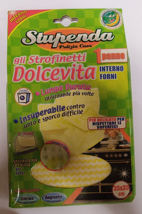 BRIANTINA - STUPENDA - 2 STROFINETTI DOLCEVITA IDEATI PER LA PULIZIA DI INTERNO FORNI - 35X35 CM