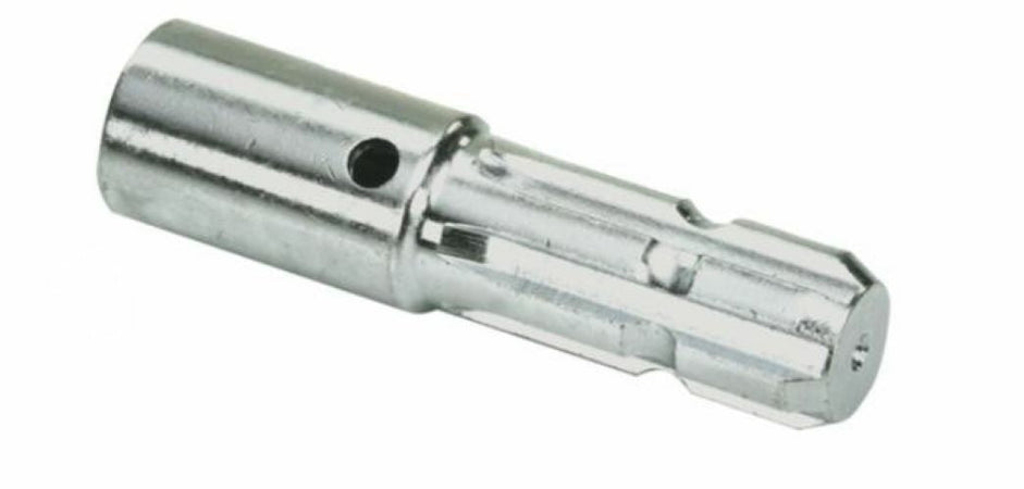 Riduzione per presa di forza con profilo interno 16x20x4mm con 6 scanalature e lunghezza 120mm