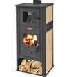 Stufa a legna Ambassador 13 kw con forno in acciaio verniciato h 116 cm