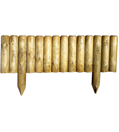 Bordura per aiuole in legno "Lasa" in pino naturale per recinzioni giardino e terrazzo 100 cm