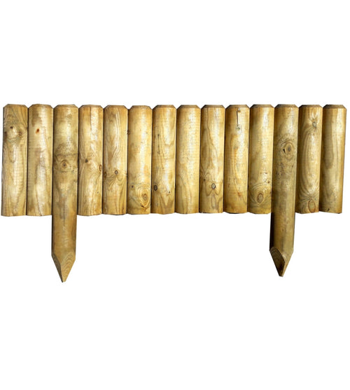 Bordura per aiuole in legno Lasa in pino naturale per recinzioni giardino e terrazzo 100 cm