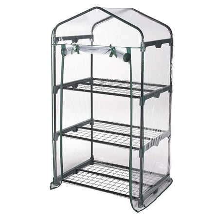 Serra da balcone "Rapida" per piante in acciaio con chiusura a cerniera