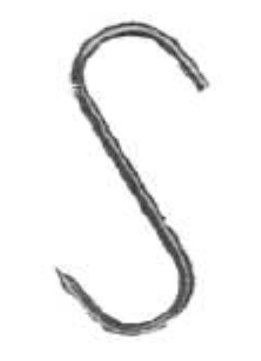 ORECA - 2 GANCI A S CON PUNTA - ACCIAIO INOX 60X3MM