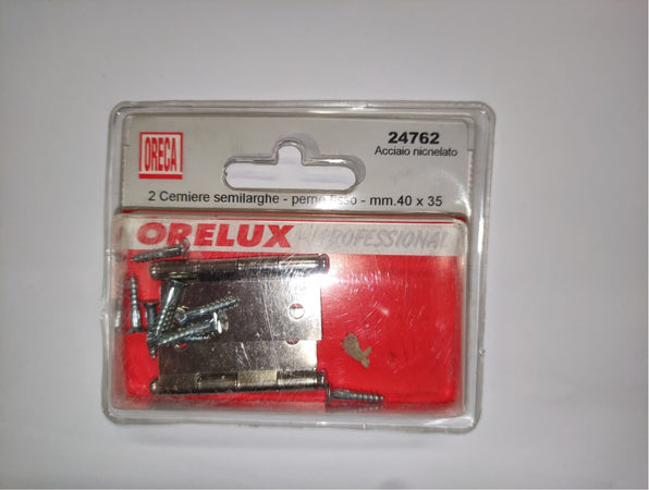 ORECA - CERNIERE SEMILARGHE CON POMOLO SFERICO 40X35MM PZ2