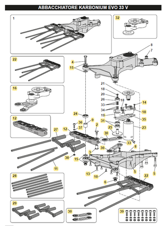 Motore di ricambio completo per abbacchiatore Zanon Olivar 33 e Karbonium Evo 33