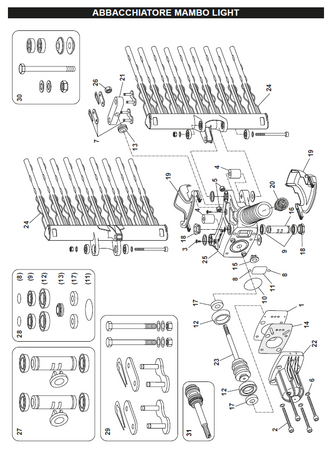 Piastrina di ricambio per cassetto abbacchiatore Zanon Mambo Light