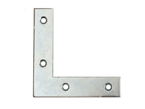 4 PEZZI - SQUADRETTE DI GIUNZIONE AD L 80x80x18x2MM - IN ACCIAIO ZINCATO