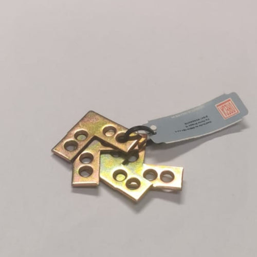 4 PEZZI - SQUADRETTE ANGOLARI PIATTE DI GIUNZIONE AD L 30x30x12MM - SPESSORE 1,8MM - IN ACCIAIO TROPICALIZZATO