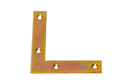 4 PEZZI - SQUADRETTE DI GIUNZIONE AD L 50x50x12x1,8MM - IN ACCIAIO TROPICALIZZATO