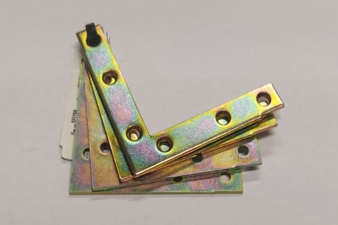 4 PEZZI - SQUADRETTE DI GIUNZIONE AD "L" 70x70x12xMM - SPESSORE 1,8MM - IN ACCIAIO TROPICALIZZATO