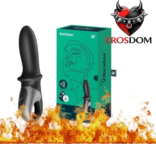Plug anale Riscaldante Hot Passion 18 cm App vibrazioni stimolatore p-spot