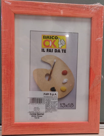 FAR S.P.A. - CORNICE "NEWMAN" ROSSA 13X18CM - IN LEGNO PINO