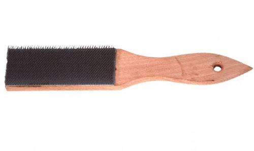 MASIDEF - SPAZZOLA PER LIME 115X40MM - CON MANICO IN LEGNO