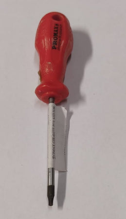 PROMAX - CACCIAVITE "GS" CON PUNTA TORX T10x80MM - MANICO ROSSO ERGONOMICO