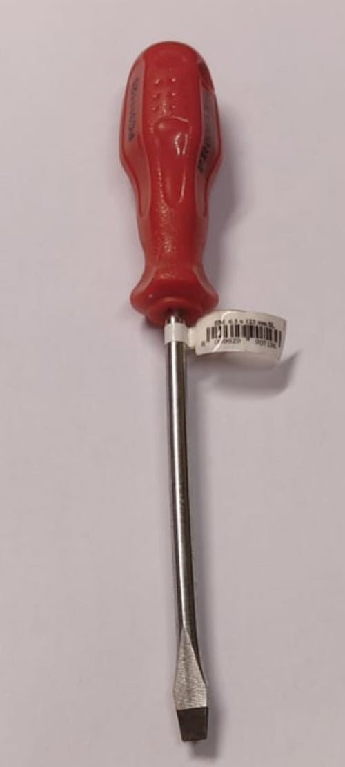 PROMAX - CACCIAVITE GS CON PUNTA PIATTA MAGNETICA 6,5x125MM - MANICO ROSSO ERGONOMICO