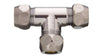 RACCORDO A COMPRESSIONE A T 10x10x10MM - IN OTTONE CROMATO
