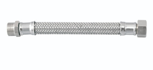 ATTACCHINO FLESSIBILE PER MONOCOMANDO 200MM - RACCORDO M1/2- F3/8 - IN ACCIAIO INOX