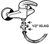 MASIDEF - STOP PER DOCCIA IN PVC 1/2 - CON FILETTATURA INTERNA/ESTERNA - CROMATO