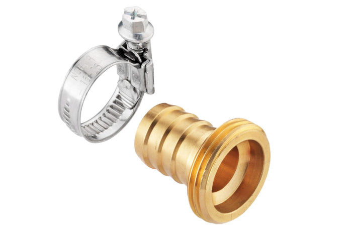 UGELLO PER TUBO FLESSIBILE PARTE MASCHIO - IN OTTONE CON GUARNIZIONE PIATTA - RACCORDO 3/4"
