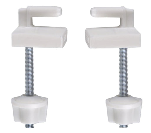 2 PEZZI - SET DI CERNIERE DI FISSAGGIO PER SEDILE WC "LUNA" CON SUPPORTO - IN PLASTICA COLORE BIANCO