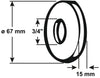 CORNAT - ROSETTA PER RUBINETTO CROMATA 3/4X15X67MM