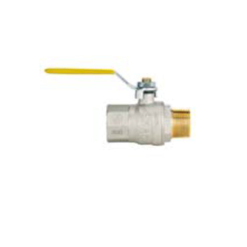 CONNEX - VALVOLA GAS A SFERA DRITTA M1/2XF1/2 CON LEVA GIALLA