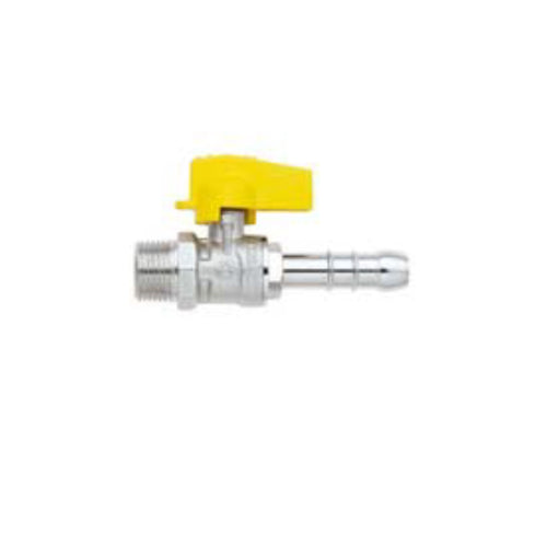 CONMETALL - VALVOLA PER GAS A SFERA DRITTA CON PORTAGOMMA LUNGO 1/2