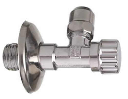 VALVOLA AD ANGOLO IN OTTONE SOTTOLAVABO - CON RACCORDO 3/8 x10MM