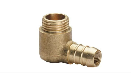 SUPERFLEX - RACCORDO PORTAGOMMA CURVO PER METANO - MASCHIO 1/2 - IN OTTONE