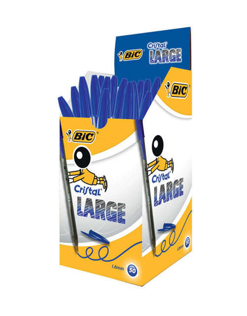 Confezione 50 Penna Bic Cristal Large 1,6 mm Blu