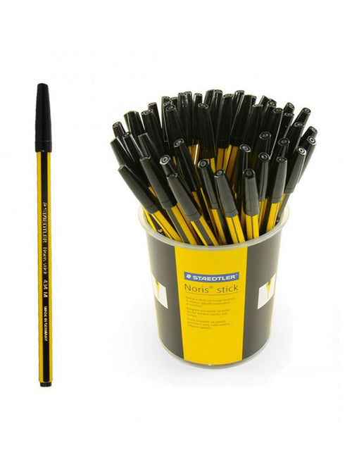 Confezione 50 penne Noris Stick Staedtler Nere a sfera