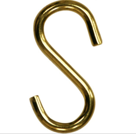 MAGGI - 20 PEZZI - GANCI AD "S" OTTONATI 3MM