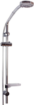 COLONNA DOCCIA "AMYA" CON SALI/SCENDI REGOLABILE - ANTICALCARE 5 FUNZIONI - FLESSIBILE CON ATTACCO CONICO 150CM