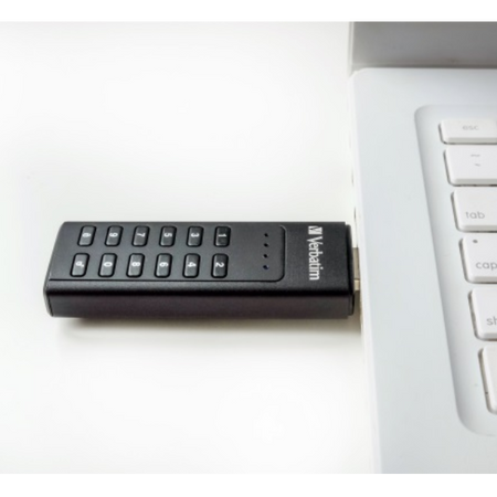Verbatim keypad secure - memoria usb 3.0 con tastierino d'accesso e crittografia dei dati - 32 gb - nero - 49427V