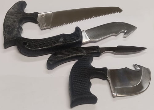 SET 4 COLTELLI OUTDOOR COMBO - CON CUSTODIA NERA