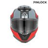 ACERBIS-Casco modulare Serel 2206 Grigio/Rosso XL