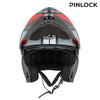 ACERBIS-Casco modulare Serel 2206 Grigio/Rosso XL
