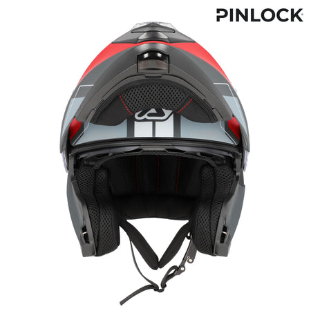ACERBIS-Casco modulare Serel 2206 Grigio/Rosso XL