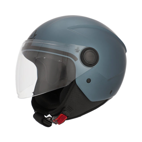 ACERBIS-Casco jet brezza metallic Blu scuro L