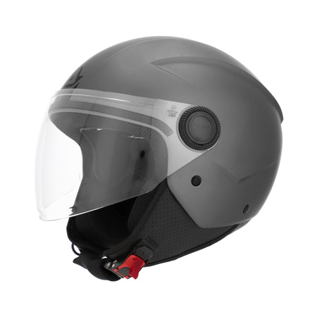 ACERBIS-Casco jet brezza metallic Grigio Scuro M