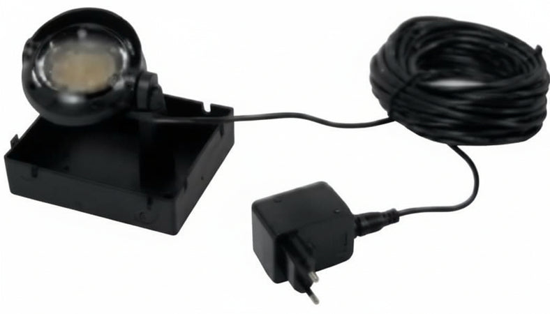 VERDEMAX - FARETTO "LIGHTMAX" 20 LEDS - CON CAVO 10MT - PER LAGHETTI E GIARDINI