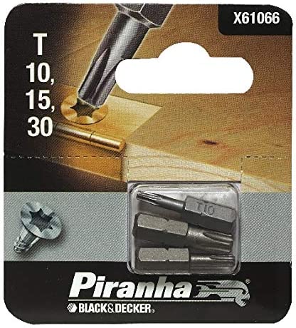 BLACK&DECKER - PIRANHA INSERTI PER CACCIAVITE - CON LAMA TORX INTAGLIATA T10-15-30