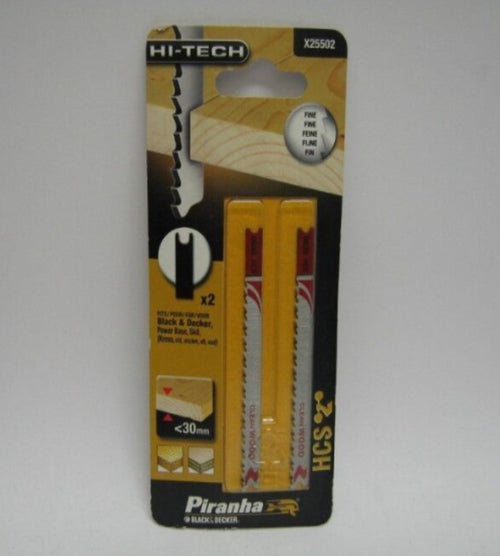 BLACK&DECKER - PIRANHA - 2 LAME PER SEGHETTO ALTERNATIVO - TAGLIO LEGNO 92x2,7MM - ATTACCO AD U ***